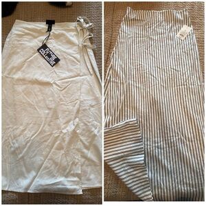 White and Striped Wrap Skirts woman’s XS